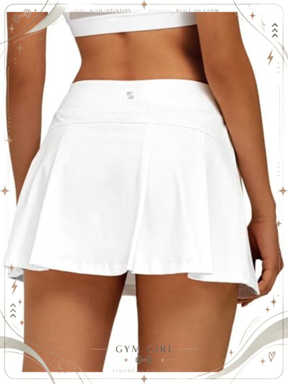 High Waisted Athletic Tennis Skort with Built-in Shorts & Pockets